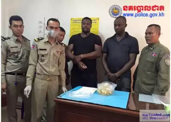 Photos of the 2 Nigerian men arrested at Cambodian airport with cocaine in their stomachs